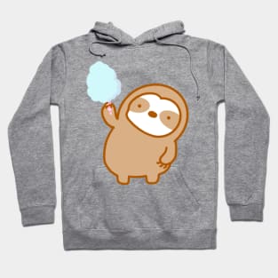 Cute Blue Cotton Candy Sloth Hoodie